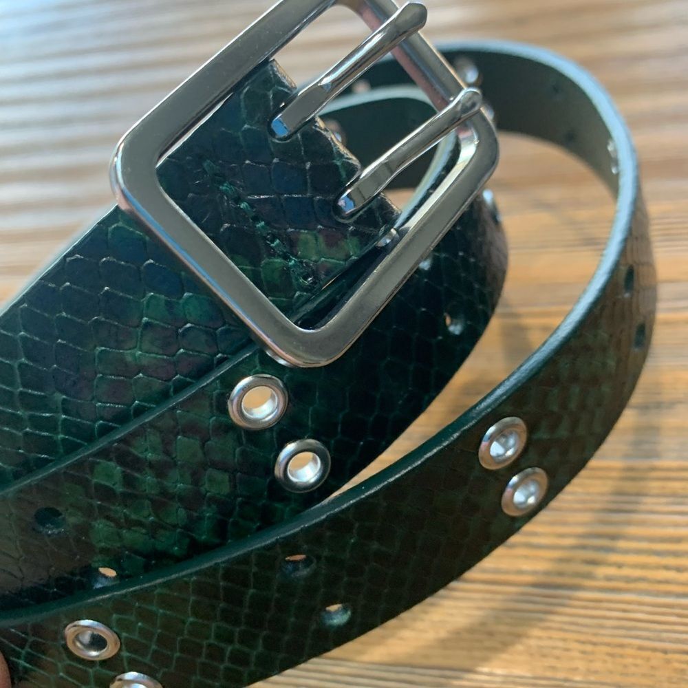 J. Crew Green Reptile Textured Accessory - Picture 5 of 12